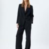 Koton Palazzo Trousers Standard Waist Crepe Fabric with Pockets