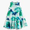 Koton Patterned Green Kids Long Dress 3skg80066aw