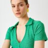 Koton Patterned Polo Neck T-Shirt