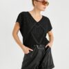 Koton Patterned T-Shirt V-Neck Short Sleeve