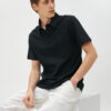 Koton Polo nyakú póló texturált gombokkal Slim Fit rövid ujjú