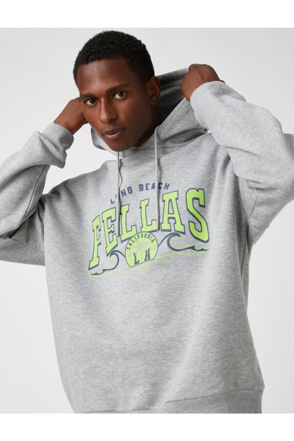 Koton Printed Oversized Sweatshirt with Shark