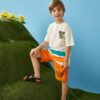 Koton Printed Shorts with Tie Waist Elasticated