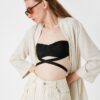 Koton Short Kimono Long Sleeve Linen Blend