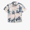 Koton Short Sleeve Shirt with Floral Single Pocket Detail