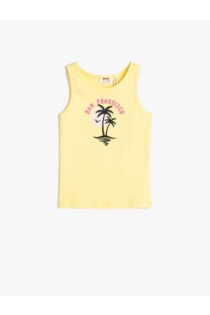 Koton Singlets Sleeveless Printed Cotton with Ribbons