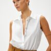 Koton Sleeveless Shirt Buttoned Cotton
