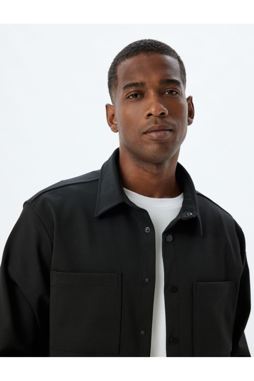 Koton Snap Button Viscose Blend Pocket Detailed Long Sleeve Shirt