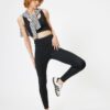 Koton Sports Leggings High Waist Piping Ankle Length Slim Fit Interlock