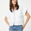 Koton Standard Shirt Collar Plain Off-White Women's Shirt 3sak60018pw