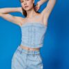 Koton Strapless Denim Bustier
