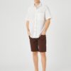 Koton Summer Shirt Short Sleeve Classic Collar Pocket Detailed