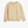 Koton Sweater Hair Knit Crew Neck Long Sleeve Soft Textured