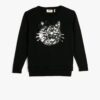 Koton Sweater Round Collar Cat Sequin Embroidered
