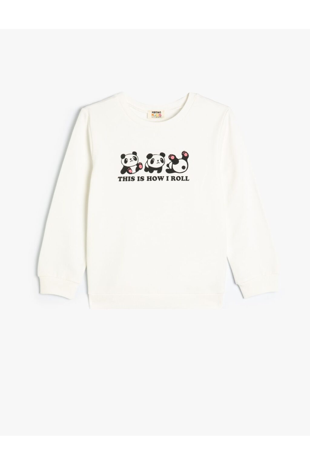 Koton Sweatshirt Long Sleeve Teddy Bear Printed Crew Neck Cotton