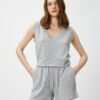 Koton Tie Waist Shorts With Knitted Pattern