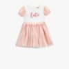 Koton Tulle Dress with Balloon Sleeves Printed