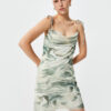 Koton Turndown Collar Thin Strap Dress Bow Detailed