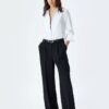 Koton Tuxedo Shirt Long Sleeve Hip Length Cotton