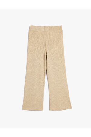 Koton Wide Leg Trousers Soft Textured Elastic Waist Camisole