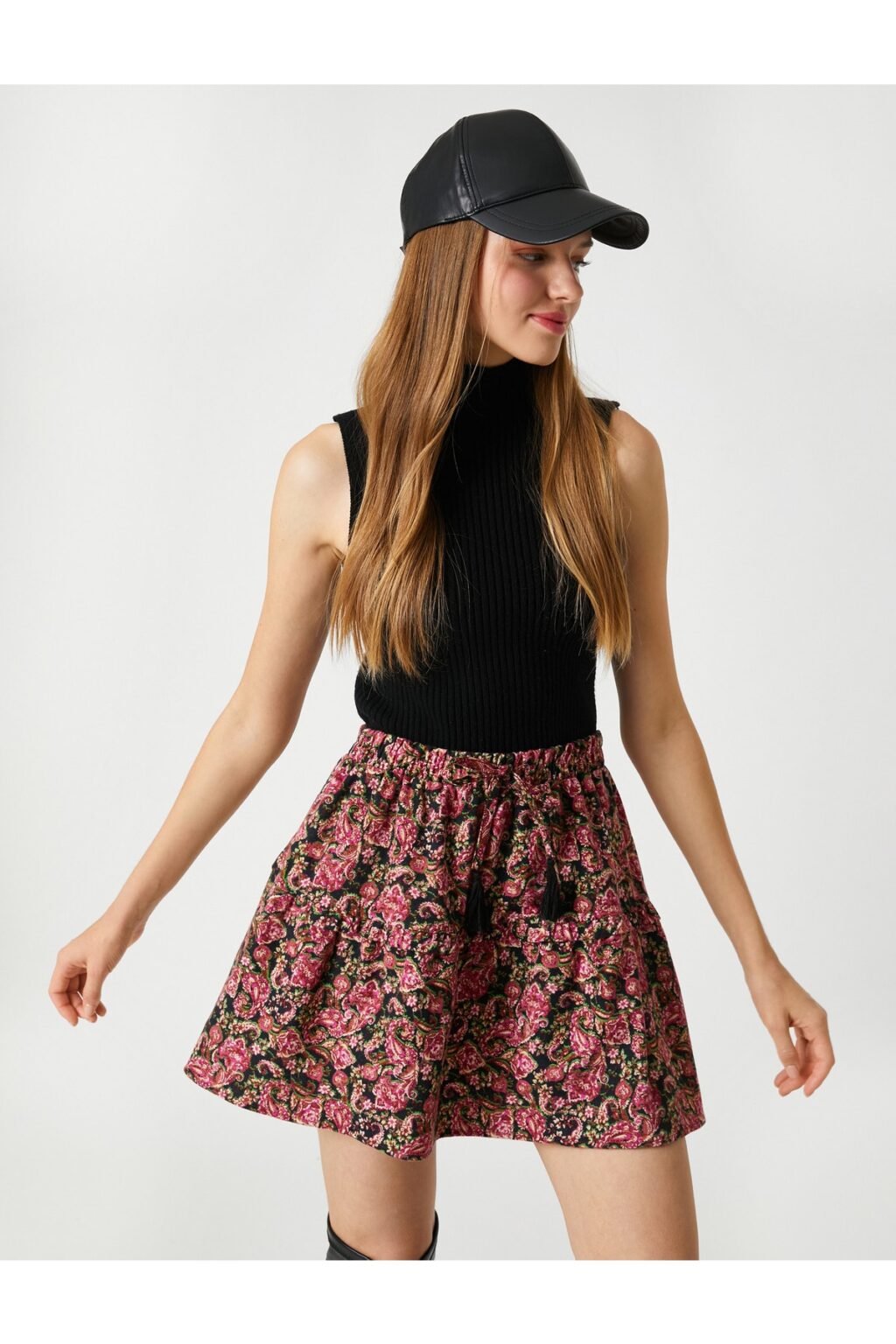 Koton Winter Skirt with Mini Tassel Detail