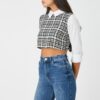 Koton Women's Black Plaid Shirt