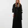 Koton Women's Boucle Coat Double Breasted Buttoned Pocket Slit Detailed