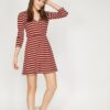 Koton Women's Brown Striped Dress