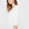 Koton Women's Lace Detailed V-Neck Blouse