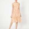Koton Women's Pink Floral Print Midi Dress
