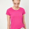 Koton Women's Pink Standard Fit Crew Neck Basic T-Shirt.