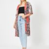 Koton Women's Red Patterned Kimono
