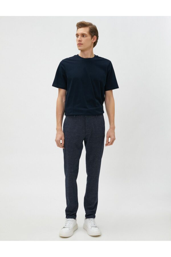 Koton Woven Trousers with Crowbarn Detailed Buttons and Pockets.