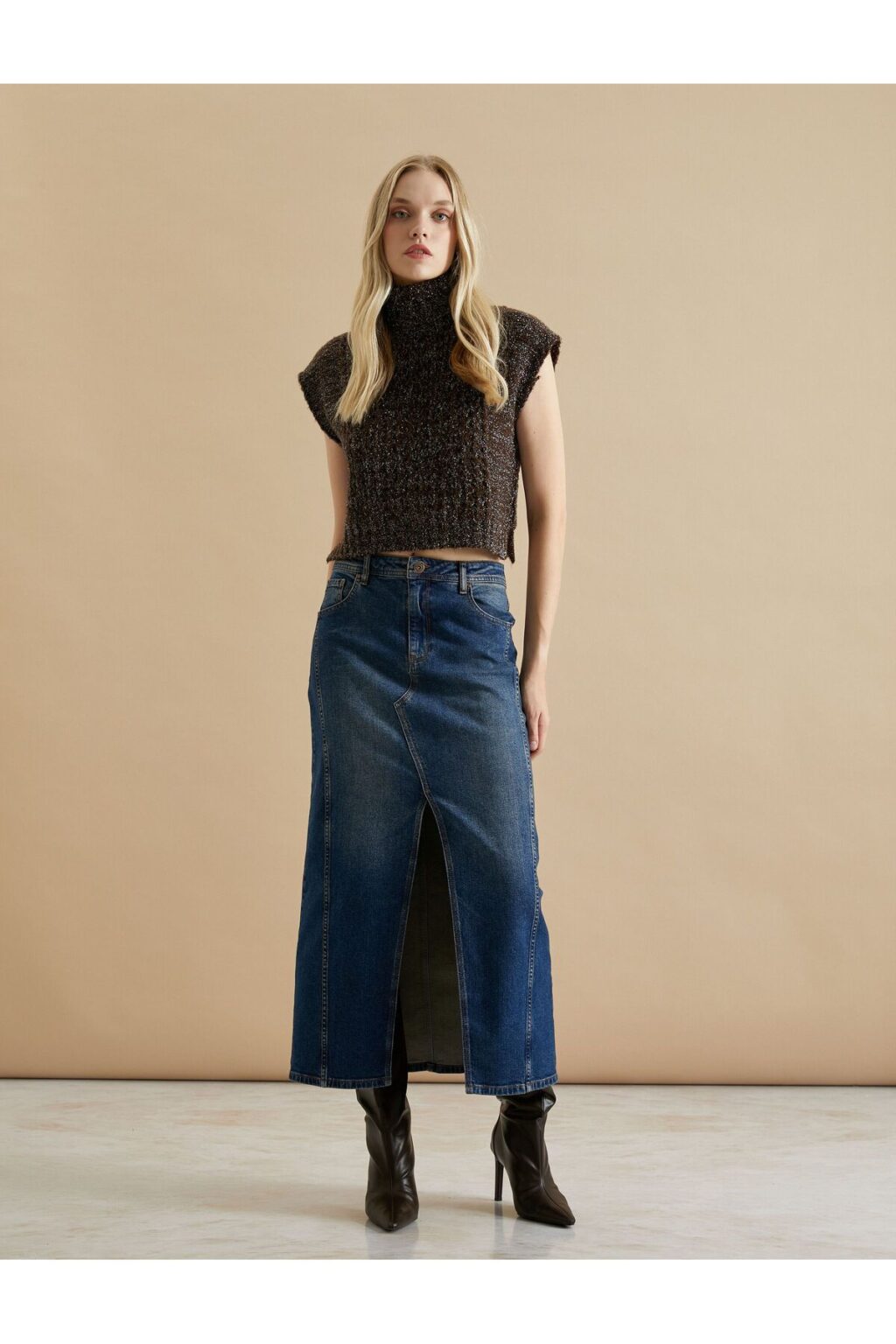 Koton X Şahika Ercümen - Glittery Turtleneck Knitted Sweater