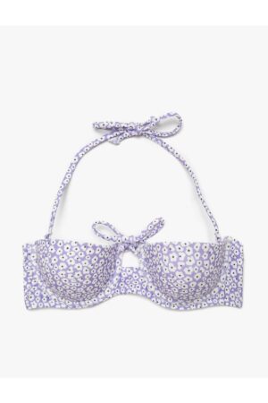 Koton női lila mintás bikini felső