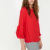 Koton woman Red Ruffle Blouse