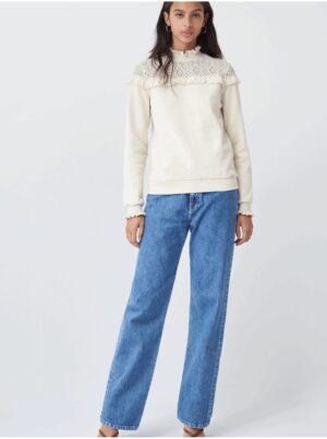 Krémes pulóver Salsa Jeans Elba - Nők