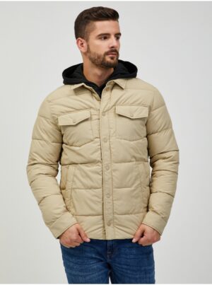 Krémszínű steppelt ing Jack & Jones Park - Férfi