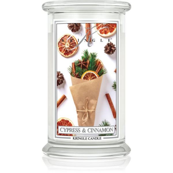 Kringle Candle Cypress & Cinnamon illatgyertya 624 g