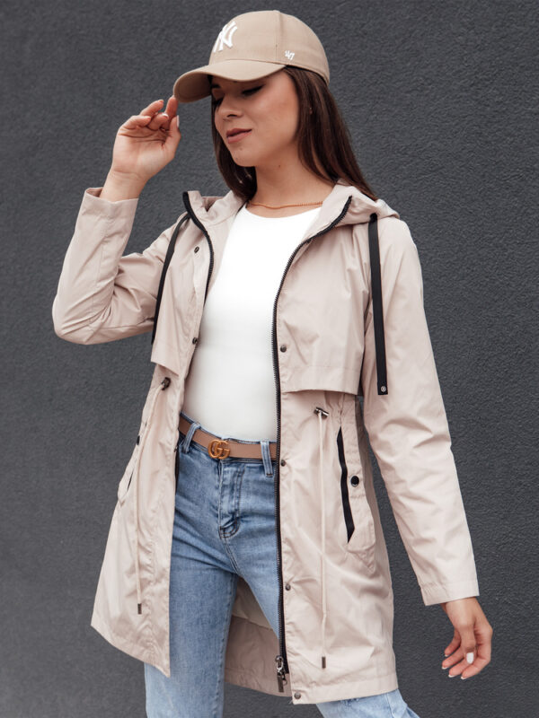 Kurtka damska parka GLAMJACKET jasnobeżowa Dstreet