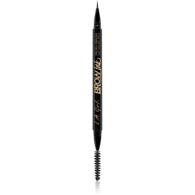 L.A. Girl Cosmetics Brow Ink szemöldök fixáló kefével árnyalat Dark Brown 0.45 ml-ár