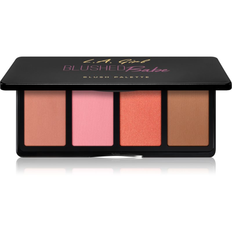 L.A. Girl Cosmetics Fanatic arcpirosító paletta árnyalat Blushed Babe 4x4 g