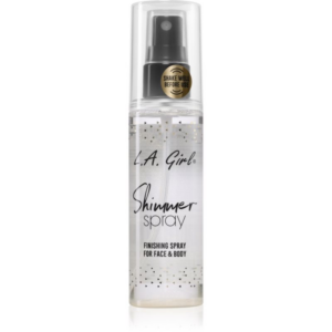 L.A. Girl Cosmetics Shimmer Spray sminkfixáló spray arcra és testre árnyalat Gold 80 ml-ár