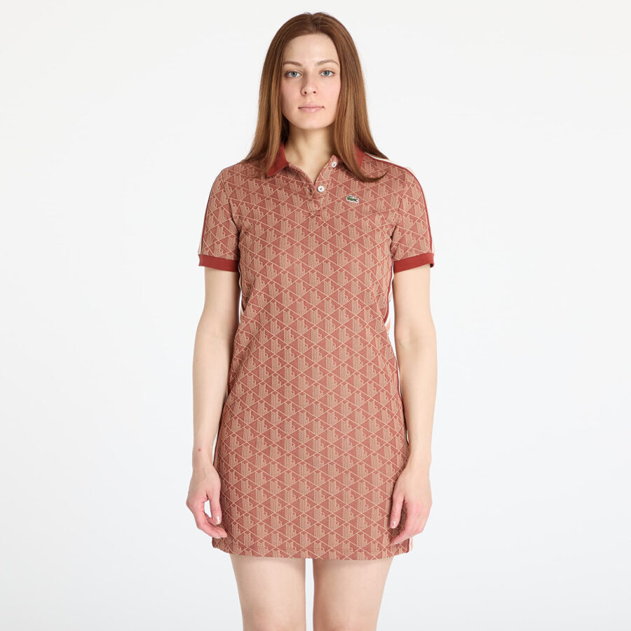LACOSTE Jacquard Dress Iberis/ Latte S-alacsony-ár