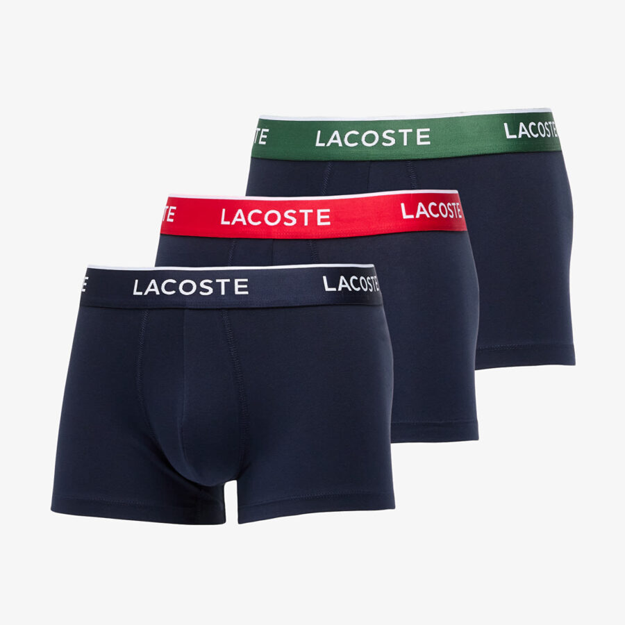 LACOSTE Trunk 3-Pack Navy Blue/ Green/ Red/ Navy S-alacsony-ár