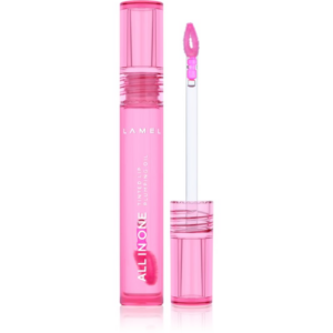 LAMEL All in One Lip Tinted Plumping Oil tonizáló olaj az ajkakra dúsabb hatásért № 402 Pink Sparkle 3 ml-Ár