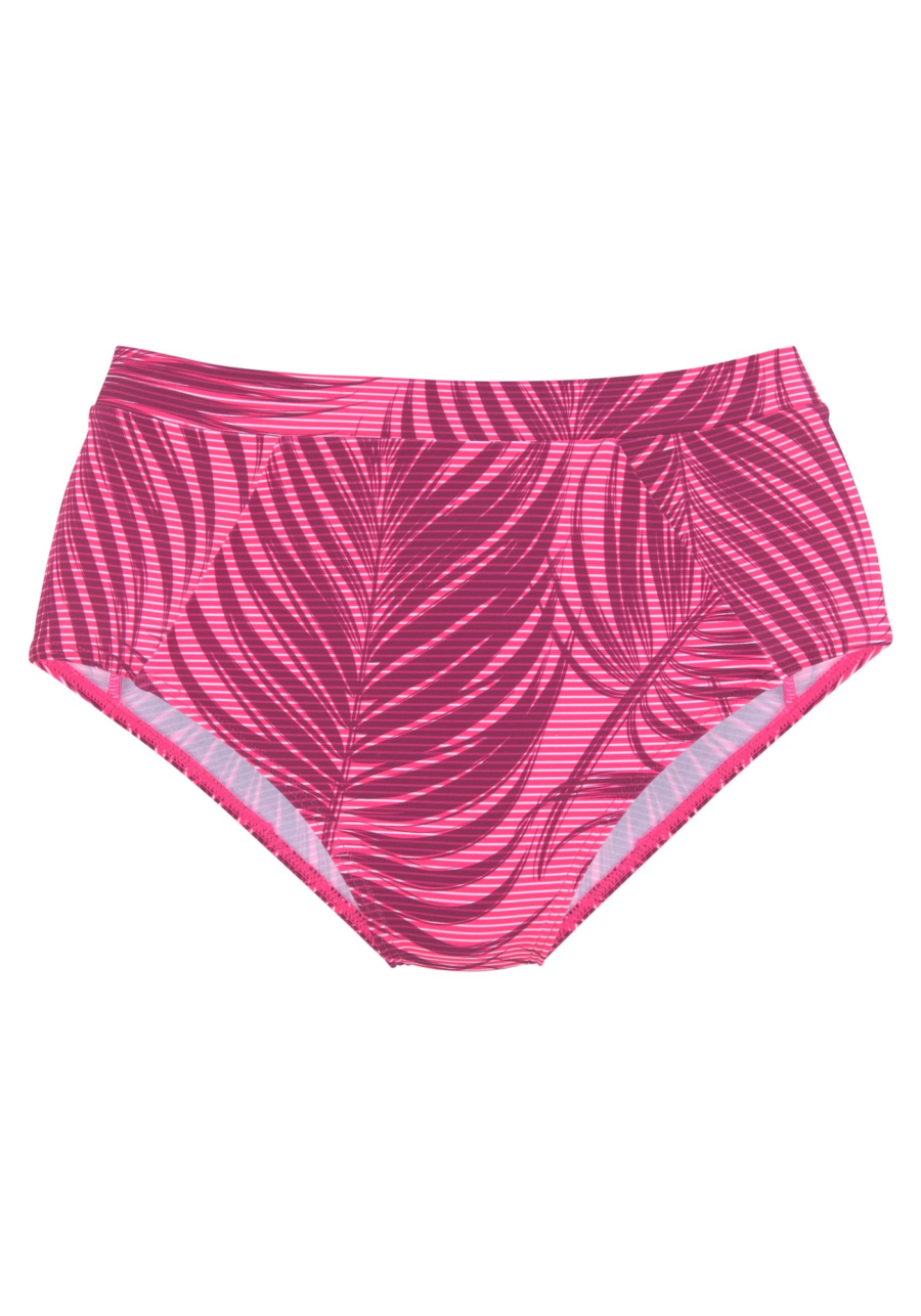 LASCANA ACTIVE Bikini nadrágok  rózsaszín / bordó / fehér-Hungary