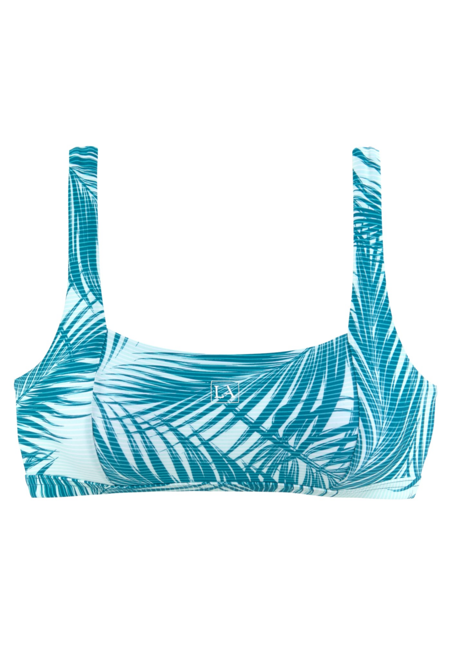 LASCANA ACTIVE Sport bikini felső  benzin / fehér-Hungary