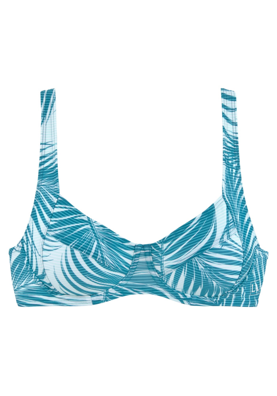 LASCANA ACTIVE Sport bikini felső  benzin / fehér-Hungary