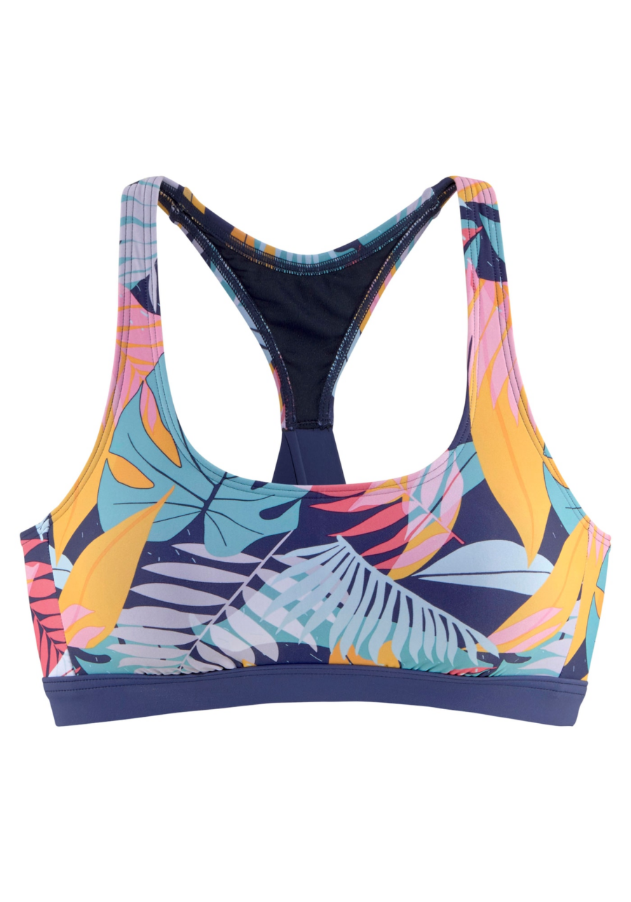 LASCANA ACTIVE Sport bikini felső  indigó / világoskék / sárga / világos-rózsaszín-Ár